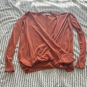 Abercrombie & Fitch Terracotta Wrap Blouse